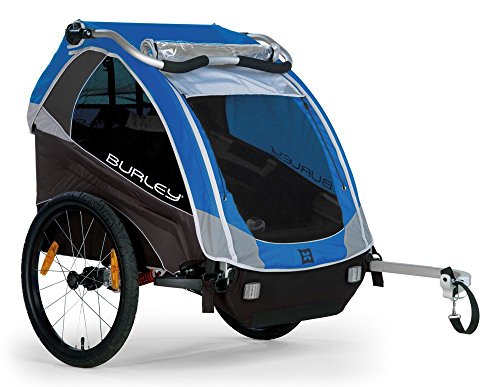 Burley Fahrrad Kinder Anhänger Wagen D`Lite Wasserabweisend Federung Kompakt 48 Liter, D`LITE Blau