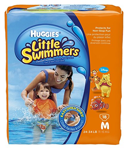 Huggies Little Swimmers Disposable Swimpants (Character May Vary), Medium 18 Count