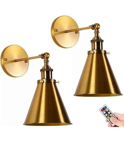 ValueLights Kincaid Rechargeable Easy Fit Wall Light With Fabric Shade - View #9