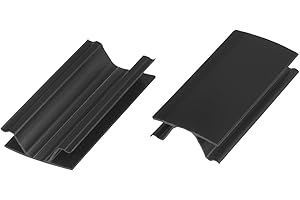 HOLZBRINK Connecteur d’angle pour socle de cuisine, jonction flexible angle intérieur et extérieur, HBK15, 150 mm, couleur brillance noire