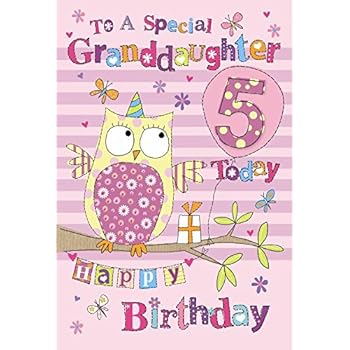 granddaughter age 5 birthday card