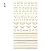 Produktbild LXYQW Nagelsticker Gold 3D Nail Sticker Linien Streifen geometrische Herz Selbstklebende Nail Art Transfer Sticker Maniküre Dekoration