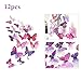 Produktbild Great Tattoos 12pcs 3D Colorful Butterfly Wall Stickers DIY Crafts Art Decor Vivid Butterflies Stickers for Nursery Room Classroom Office Kids Baby Room Bedroom Living Room by TheBigThumb