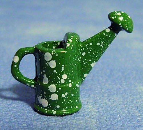 Small Fairy Metal Watering Can In Green (Fairy Garden Accessory) 1:12 Scale