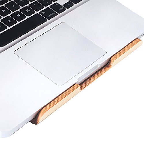 First2savvv MT-BJPB-13D01 Universelle Notebookständer Elegante Laptop Halter Holz Laptop Kühlung Cooling Stand Haltewinkel Sockel für MacBook Air / Pro Retina PC Notebook mit schwarz USB-Lampe - 5