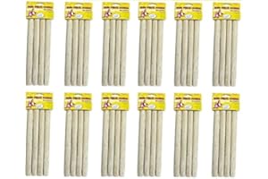 HAPPYPET Lot de 12 perchoirs sablés pour perruches - Taille S : 19 cm - Convient pour perchoirs de 9,5 mm - Lot de 4 - Total de 48 perchoirs