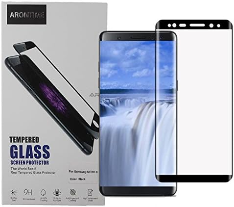 ARONTIME Screen Protector for Samsung Note 8 Full Coverage edge Tempered glass (For Galaxy Note 8,Black)