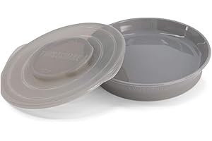 TWISTSHAKE Plato Sellado con Tapa PP y Fondo de Silicona, Alimentación para bebes, Vajilla Libre de BPA, 6+ Meses, Gris Pastel