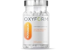 OXYFORM BY OXYLENT Laboratoires Oxyform I Complément Alimentaire Naturel Potassium I Contribue Au Bon Fonctionnement Système Nerveux & Muscles I Maintien Pression Sanguine Normale I 60 Comprimés Gélules I Cure 20 Jours