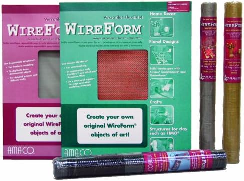 Amaco 16 x 20 inch Sparkle Wire Form Metal Mesh Sheet (Pack of 3)