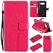 Produktbild Samsung Galaxy Note8 hülle PU Lederhülle Brieftasche Tasche Hüllen Prägung Baum und Katzen Flip Hülle im Bookstyle Cover Schale Ständer Etui Karten Slot mit Magnetverschluss Schutzhülle DECHYI case cover Rose
