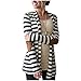 Produktbild Vnice Damen Striped Langarmshirt Strickjacke Kimono Cardigan Cover Up Patchwork Outwear