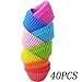 Produktbild NANAMI 40 Stück Silikon Cupcake Liners Backförmchen Vibrant Muffin Formen in Vorratsdose