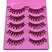 Sanwood® Perfect 5 Pairs Makeup Handmade Messy Natural Cross False Eyelashes Eye Lashes