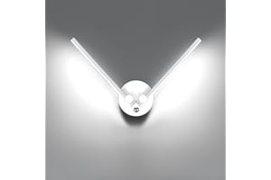 KAWELL 10W Moderno LED Luz da Parete con Interruttore Interior Apliques de Pared LED Bañadores de Pared con Brazos de Lámpara Giratorios de 300° para Dormitorio Salón Fondo Pared Pasillo Escalera