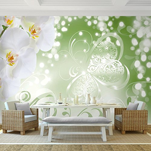 Fototapete Orchidee 308 x 220 cm – Vliestapete – Wandtapete – Vlies Phototapete – Wand – Wandbilder XXL – !!! 100% MADE IN GERMANY !!! Runa Tapete 9076010c - 2