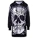 Produktbild OverDose Damen Herbst Mode Frauen Plus Size Langarm Halloween Wütend Kürbis Skew Neck Tee Clubbing Party Bar Verrückte Bluse Tops