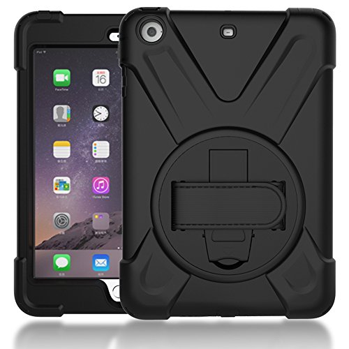 iPad Mini 1/2/3 Hülle, FUQUN Neue Wasserdicht Stoßfest Schmutz Schnee Sand Proof Survivor Extreme Army Military Heavy Duty Cover Case Ständer für Apple iPad Mini/Mini 2/Mini 3 Geschenk Kinder Kid Full Schutz Light Gewicht iPad Fall - 2