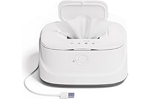 Irishom Scaldasalviette umidificate per neonati di grande capacità con 3 temperature e 3 livelli di luminosità, luce notturna, dispenser per salviettine umidificate