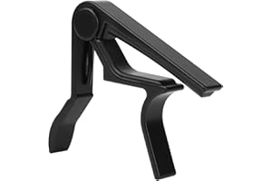 VAYFONI Quick Change Guitar Capo for 6-String Acoustic Guitar, Electric Guitar, Classical Guitar, Ukulele, Bass & Banjo – Ideal Guitar Accessories (Black)