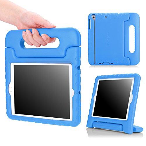 MoKo Hülle für iPad Mini 3 / 2 / 1 - Superleicht EVA Stoßfest Kinderfreundlich Kinder Schutzhülle mit umwandelbarer Handgriff Handle und Standfunktion für Apple iPad Mini 3/2/1, Blau (Nicht für Mini 4)