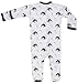 Organic Cotton Baby Clothes Footie Sleeper GOTS Certified (White, 3-6m)