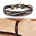 Produktbild EQLEF® Mens-Weinlese-Kunstleder-Handgelenk-Band-Brown-Seil-Armband-Armband