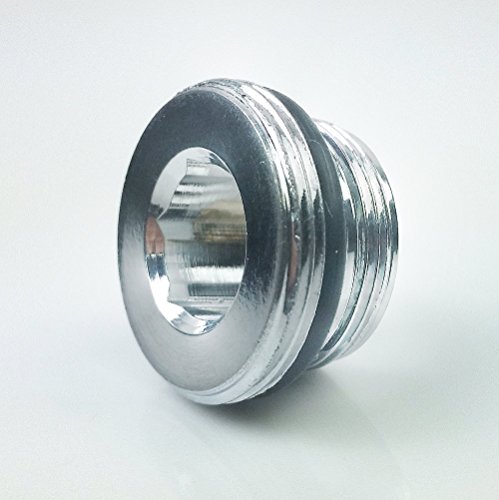 M18 AG x M22 AG, chrom, kurz, Gewinde Adapter M22 AG auf M18 AG kurz Chrom für Perlstrahler Gewinde am Wasserhahn, M18x22 AG, M22x1 x M18x1, oft passend für Dornbracht, Hansgrohe - 3