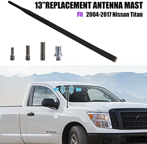 Sengear 13" Car Aerial Antenna AM FM Radio Signal Reception Mast Black Replacement