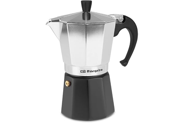 Orbegozo – Cafetière de Alumini 6 tasses, Noir/Argenté