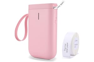 YuLinca Stampante Etichette Bluetooth Etiquetadora Termica Mini Portatile Etichettatrice con Nastro Adesivo D11 Label Maker, compatibile con iOS e Android (rosa)