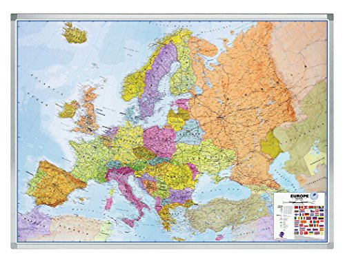 Preisvergleich Produktbild Legamaster 7-610100 Landkarten Professional Europa magnethaftend, 137 x 100 cm