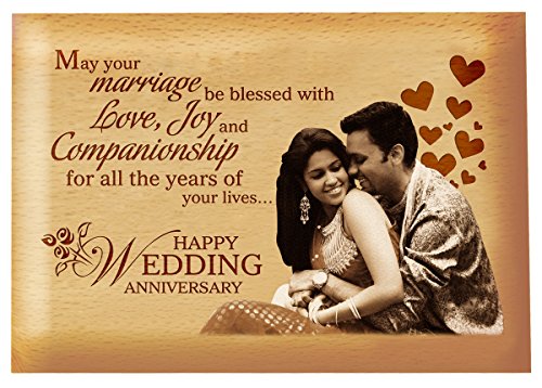 Presto Best Personalised Anniversary Gift Wooden Engraving Photo Frame BirtHDay Gift | Valentine'S Day Gift | Corporate Gift 4 X 5 Inch