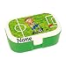 Produktbild Lunchbox * FRITZ FLANKE plus WUNSCHNAME * für Kinder von Lutz Mauder // Fußball Brotdose mit Namensdruck // Perfekt für Jungen // Vesperdose Brotzeitbox Brotzeit (mit NAMEN)
