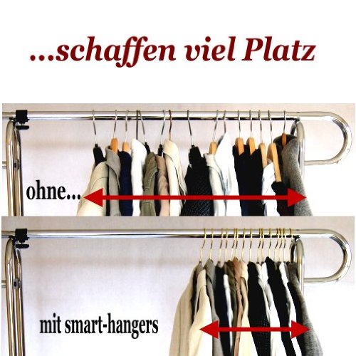 Smart-Hangers -50 Bügel- Grau / magic raumspar rutschfeste Kleiderbügel - 3