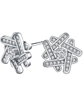 Ohrringe für Damen Silber 925 3A Zirkonia Ohrschmuck für Frau Ohrstecker Mädchen Frau Set Stecker Schmuckset m3crystal...