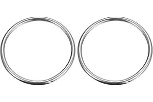 ‎SOURCING MAP sourcing map 2 Stück O Ringe Edelstahl 304 Metallringe, 80 mm Außendurchm. 5 mm Dicke Geschweißter O-Ring für Befestigung Schrauben Haken Campinggürtel Hundeleinen Taschen Paracord