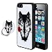 Produktbild Lila Mandala Muster iPhone 5S 5 SE Phone Fall mit Ring Halterung Ständer, stoßfest Soft TPU Premium-PC Schutzhülle Bumper 360 Grad Drehbar Ring Ständer für iPhone 5S 5 se-Black, Wolf Rose Painting