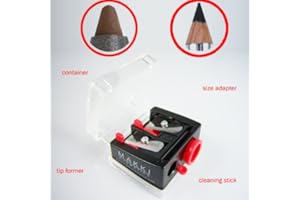 MAKKI Professional Trio Cosmetic Sharpener with Tip-former all types of pencils and sizes