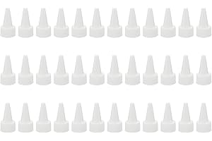 PATIKIL Girar Botella Tapas, 36 Uds 24/410 Estrujar Botella Tapa Reemplazo Tapas para Clavijaamento Dispensador Botellas Dispensador Tapas Pintura Botellas, Blanco