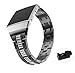 Produktbild Armband, yustar New Ersatz Edelstahl Luxus Kristall Strass Smart Watch Band Strap Armband für Fitbit Ionic Herzfrequenz Fitness Tracker M schwarz
