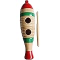 Drfeify Instrument Guiro, Percussion Musicale en Forme de Poisson en Bois coloré pour Enfants et Adultes, Idéal pour l'apprentissage Précoce (Petite taille pour poignée incurvée)