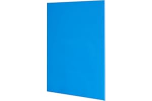 UTILIZENMALL 10 Pcs A4 Opaque Rigid Plastic Sheets - 0.5mm Thick Textured Blue PVC, 297x210mm for Craft, Laser Cutting, Office Signage