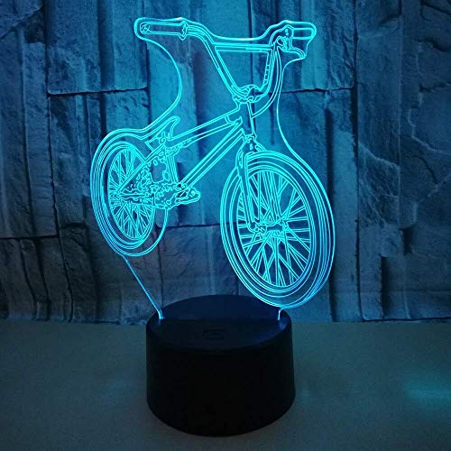 Bicicleta De Montaña Luz Nocturna En 3D Lámparas Deco Estéreo Lámpara De Mesa Ilusión Regalo Mesa En 3D Lámpara De Escritorio Moderna Led