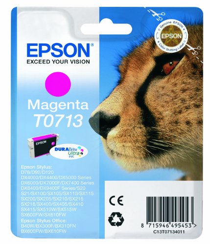 Epson T0713 Cartouche d'encre d'origine DURABrite Ultra Magenta