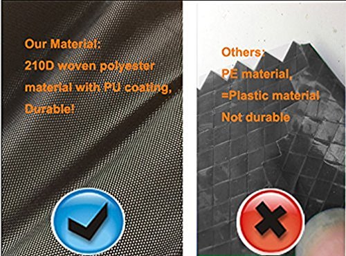 BBQ Grillabdeckung, Grill-Abdeckhaube Schutzhuelle Haube Wetterschutzabdeckung BBQ Cover für Weber, Brinkmann, Char Broil, Holland and Jenn Air Grill Smoke Barbecue Gasgrill —Schwarz von Jr.Hagrid (S:145x61x117cm) - 3