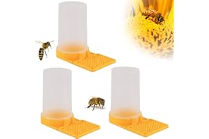 WIDESMART 3pcs Bee Water Feeder Plastic Bee Keeping Bowl Yellow Multifunction Beekeeping Supplies Liquid Feeding System Nest Entrance Beekeeper Tool Beehive Drinking Water Dispenser Hekeeping Equipment