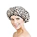 Betty Dain Stylish Design Terry Lined Shower Cap, The Socialite Collection, "safari Spots"