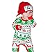 Produktbild Babykleidung Set Sonnena Christmas Kinderbekleidung 2 Stück Weihnachten Lange Hülsen Strampler +Hüte Outfits Set Junge Mädchen Santa Romper Anzug Overall Baby Unisex Kleidung (Green, 12M)