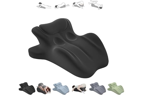 Générique Oreiller de Couple for l'intimité et Le Soutien - Cale en Mousse à mémoire de Forme à 27° - Position Parfaite instantanément,Confort Multi-Positions for s'asseoir, s'allonger, au lit (Noir)